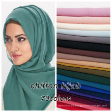 Venta superior de alta calidad 71 colores disponibles musulmán dubai burbuja chiffon hijab al por mayor
